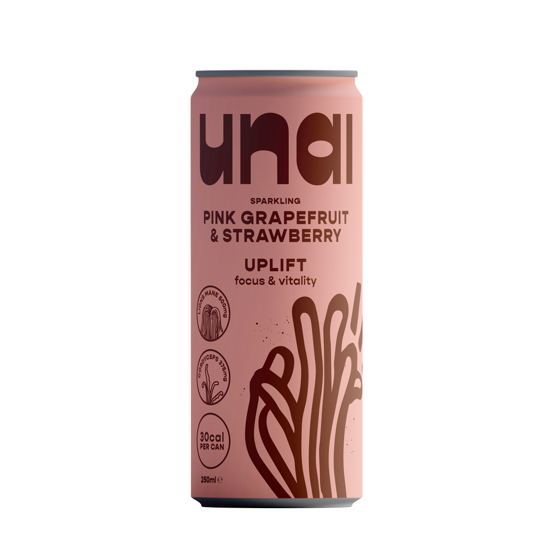 Unai - UPLIFT Mushroom Drink (Pink Grapefruit + Strawberry)