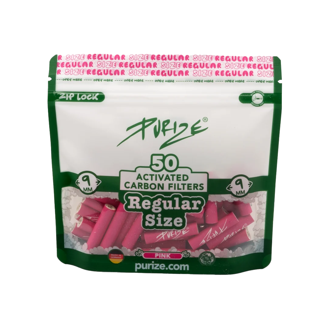 REGULAR | Pink - 50 Activated Carbon Filters (9mm)