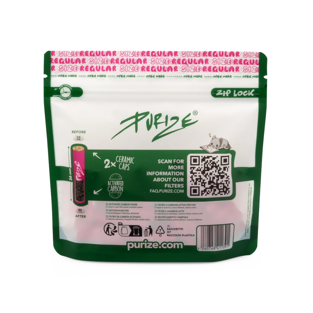 REGULAR | Pink - 50 Activated Carbon Filters (9mm)
