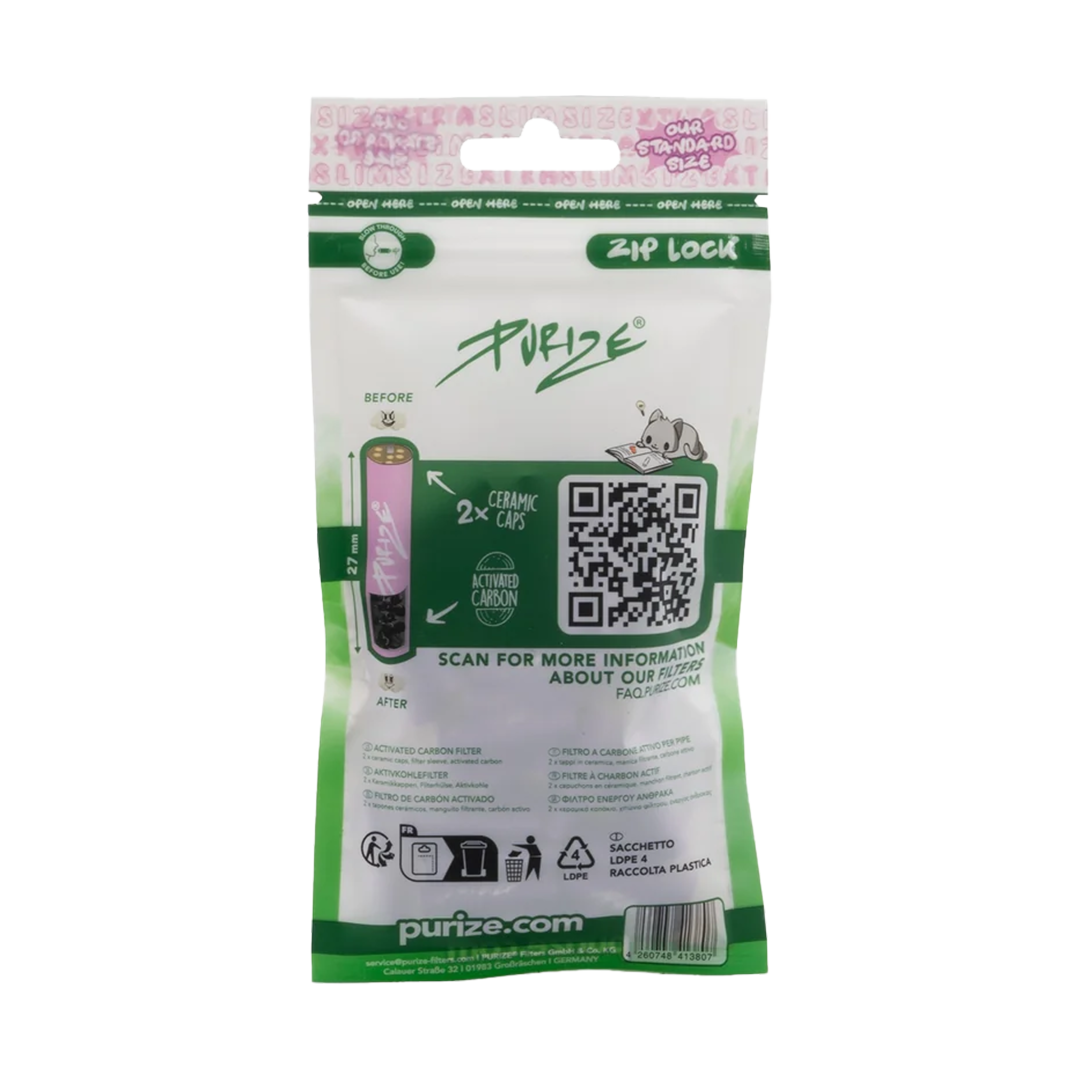 XTRA SLIM | Lilac - 50 Activated Carbon Filters (6mm)