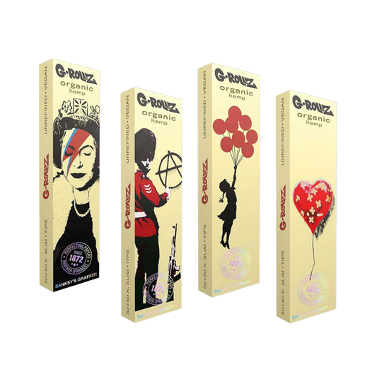 BANKSY'S GRAFFITI | King Size Slim - Connoisseur Rolling Papers, Tips + Poker