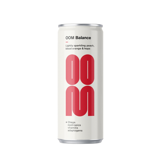 Oom - BALANCE Chaga Mushroom Drink (Peach, Blood Orange + Hops)